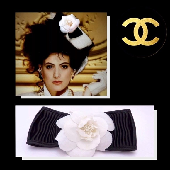 CHANEL Accessories - Auth Vintage CHANEL Camellia Ribbon Barrette